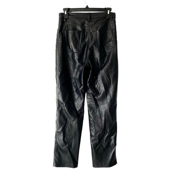 Aritzia Wilfred The Melina Super High Waisted Rise Black Faux Leather Pants 4 - Picture 8 of 12